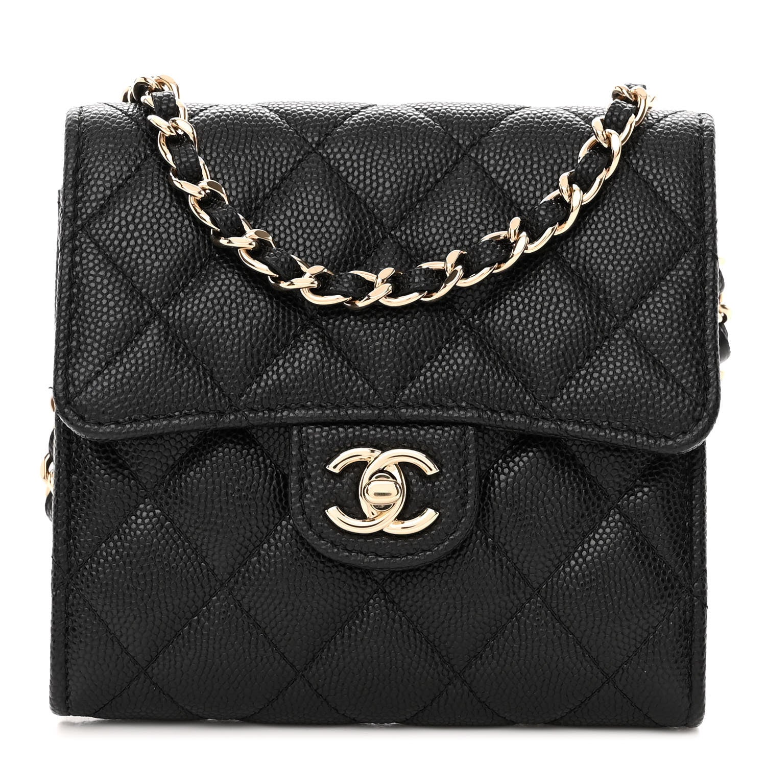 Chanel Caviar Quilted Clutch With Chain Bag Black 1 of 13