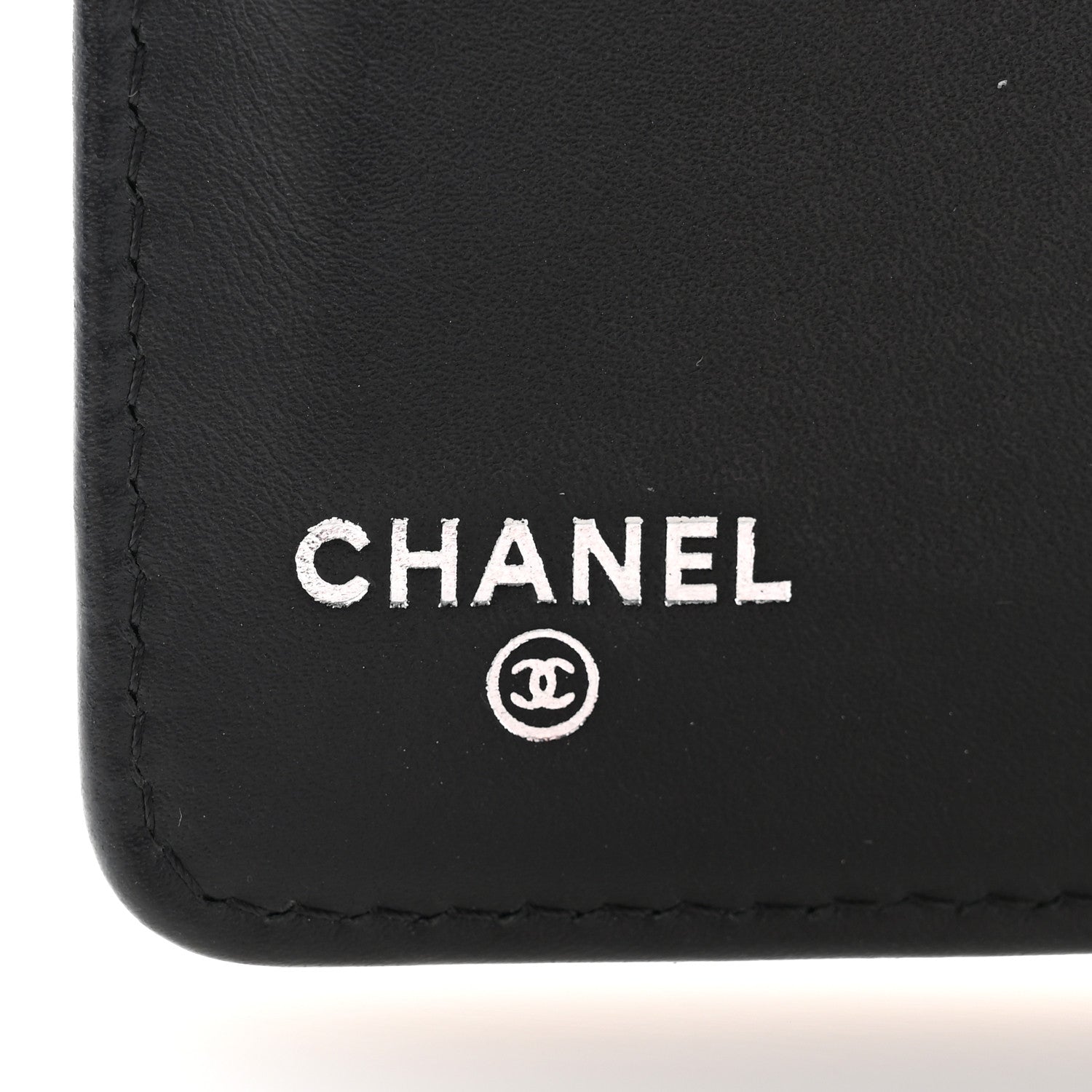 Chanel Patent Camellia Embossed Zipped Pocket Wallet Black 6 of 11