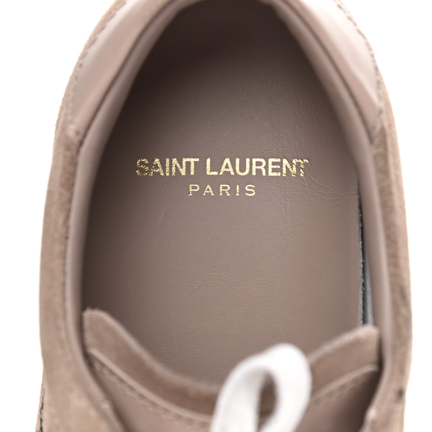 Saint Laurent Distressed Suede Womens Court Classic Sneakers 35.5 Rose Antique 7 of 9