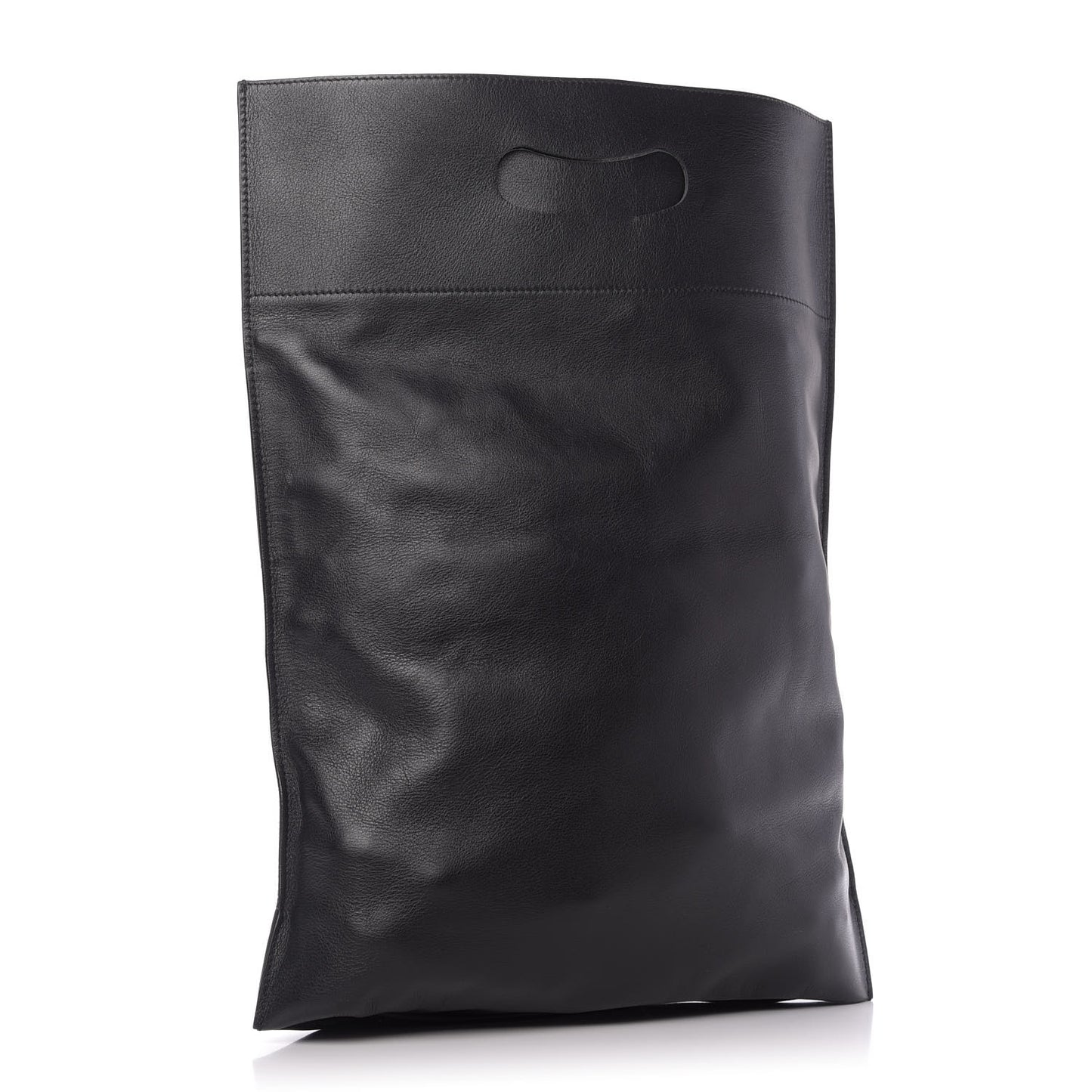 Calfskin Printed You Are The World Plastic Bag Shopper S Black