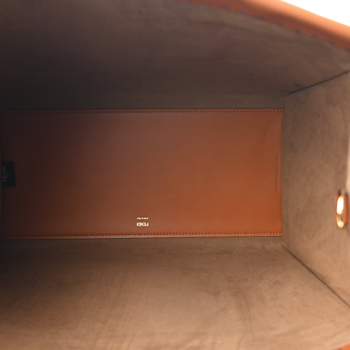 Vitello King Plexiglass Large Fendi Sunshine Shopper Tote Cuoio