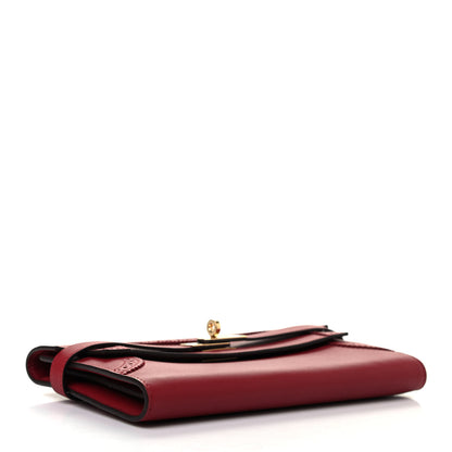 Hermes Swift Ghillies Kelly Longue Wallet Rouge Grenat 4 of 6