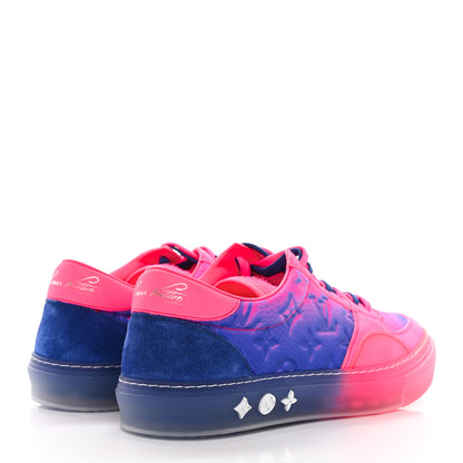 Louis Vuitton Grained Calfskin Embossed Monogram Tie Dye Mens LV Ollie Richelieu Sneakers 8 Pink 5 of 14