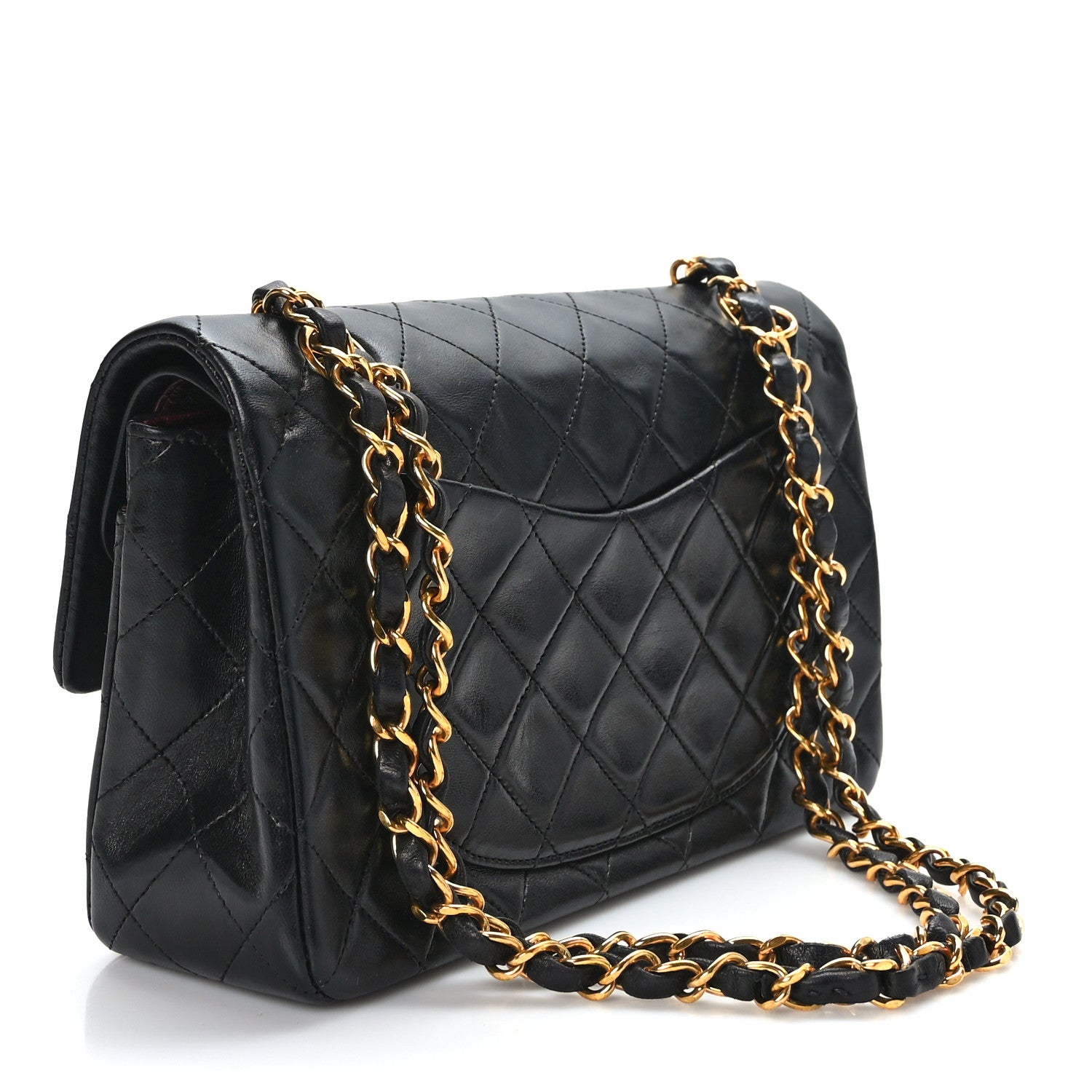 Chanel Lambskin Quilted Small Double Flap Black 3 of 9
