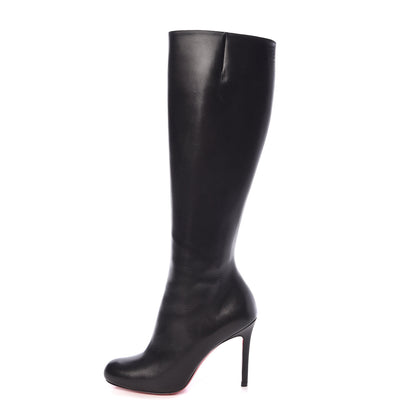 Christian Louboutin Calfskin Simple Botta 100 Knee Boots 37 Black 1 of 8
