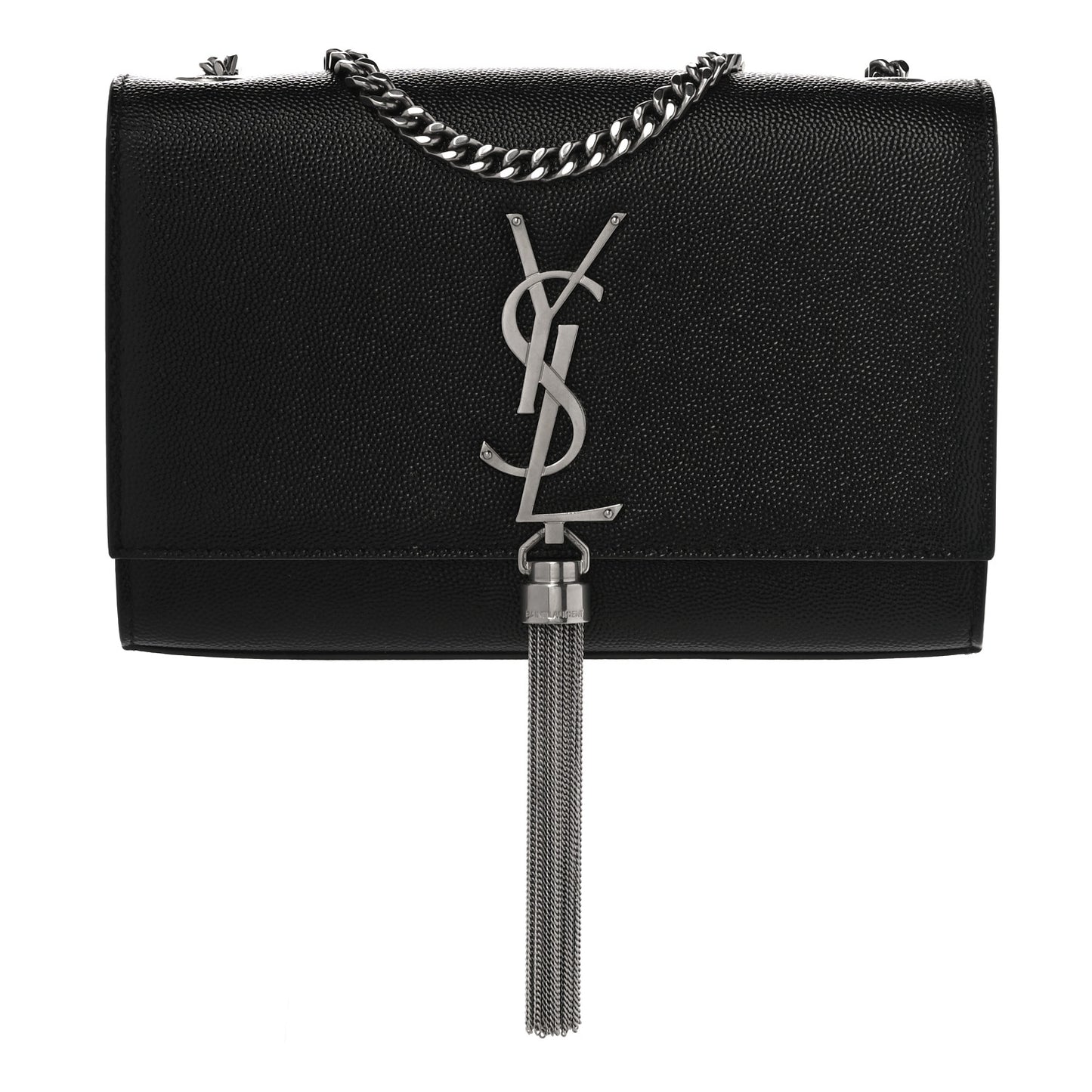 Grain De Poudre Small Classic Monogram Kate Tassel Satchel Black
