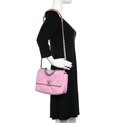 Chanel Lambskin Quilted Medium Chanel 19 Flap Pink 2 of 10