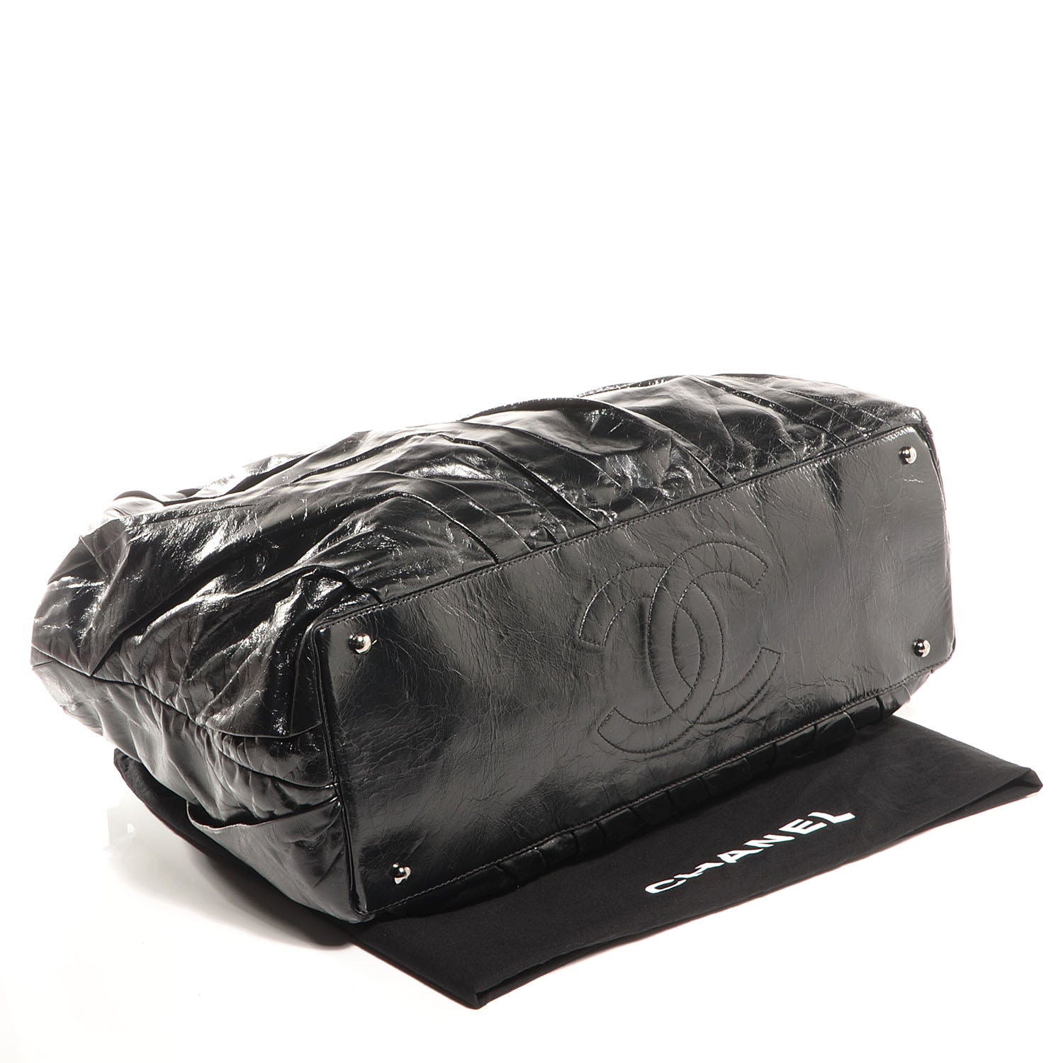 Chanel Glazed Calfskin Twisted Camera Case Black 4 of 7