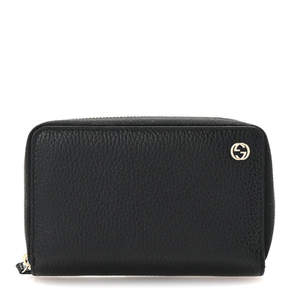 Gucci Dollar Calfskin Medium GG Zip Around Wallet Black 1 of 7