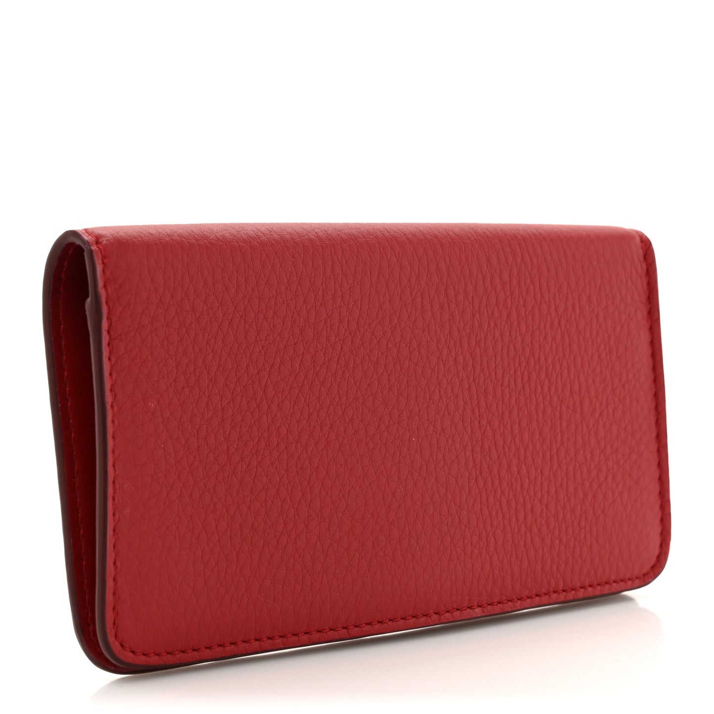 Marais Calfskin Rowe Continental Wallet Dark Carmine
