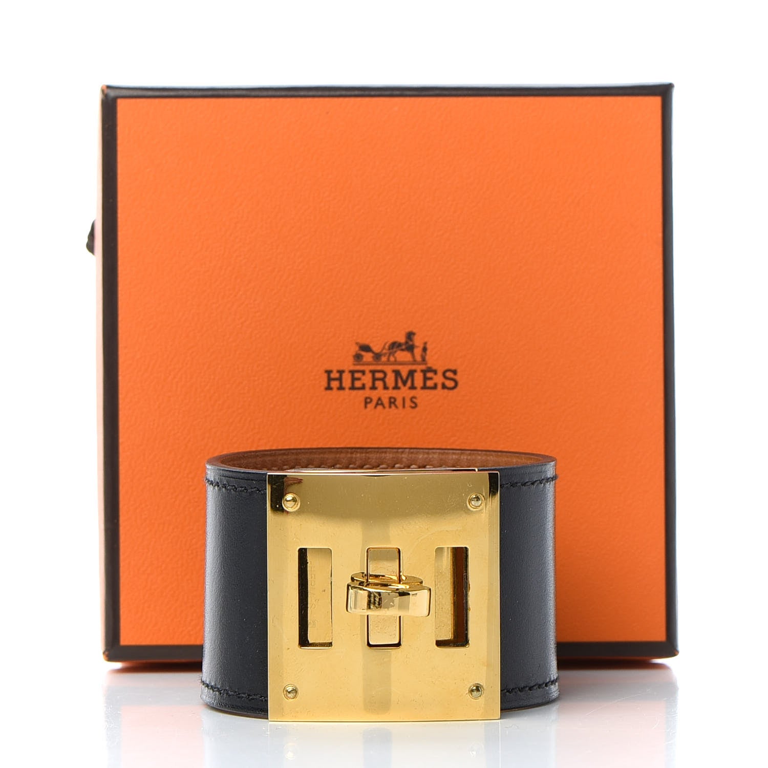 Hermes Box Kelly Dog Bracelet T1 Black 6 of 6