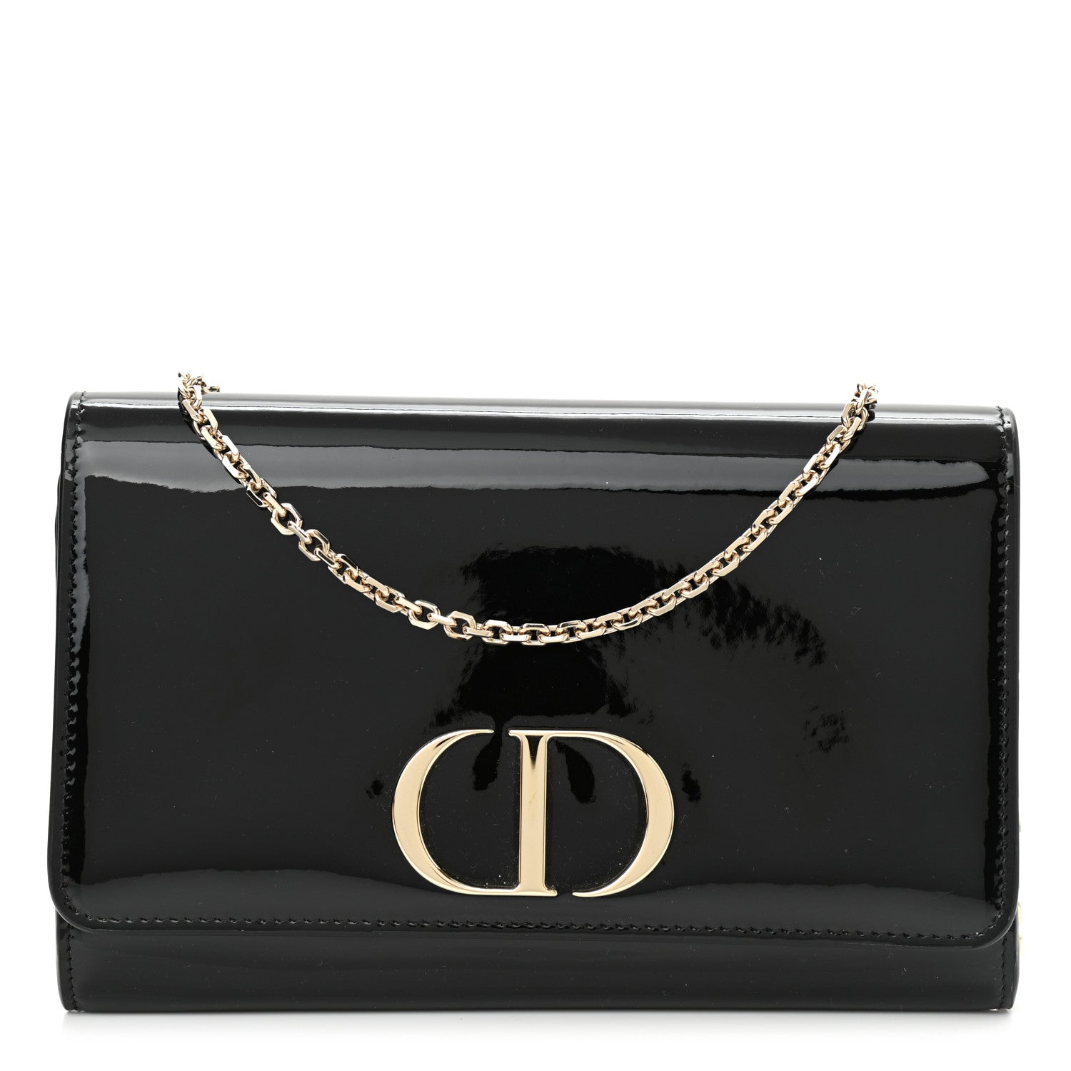 Christian Dior Patent 30 Montaigne Pouch Black 1 of 9