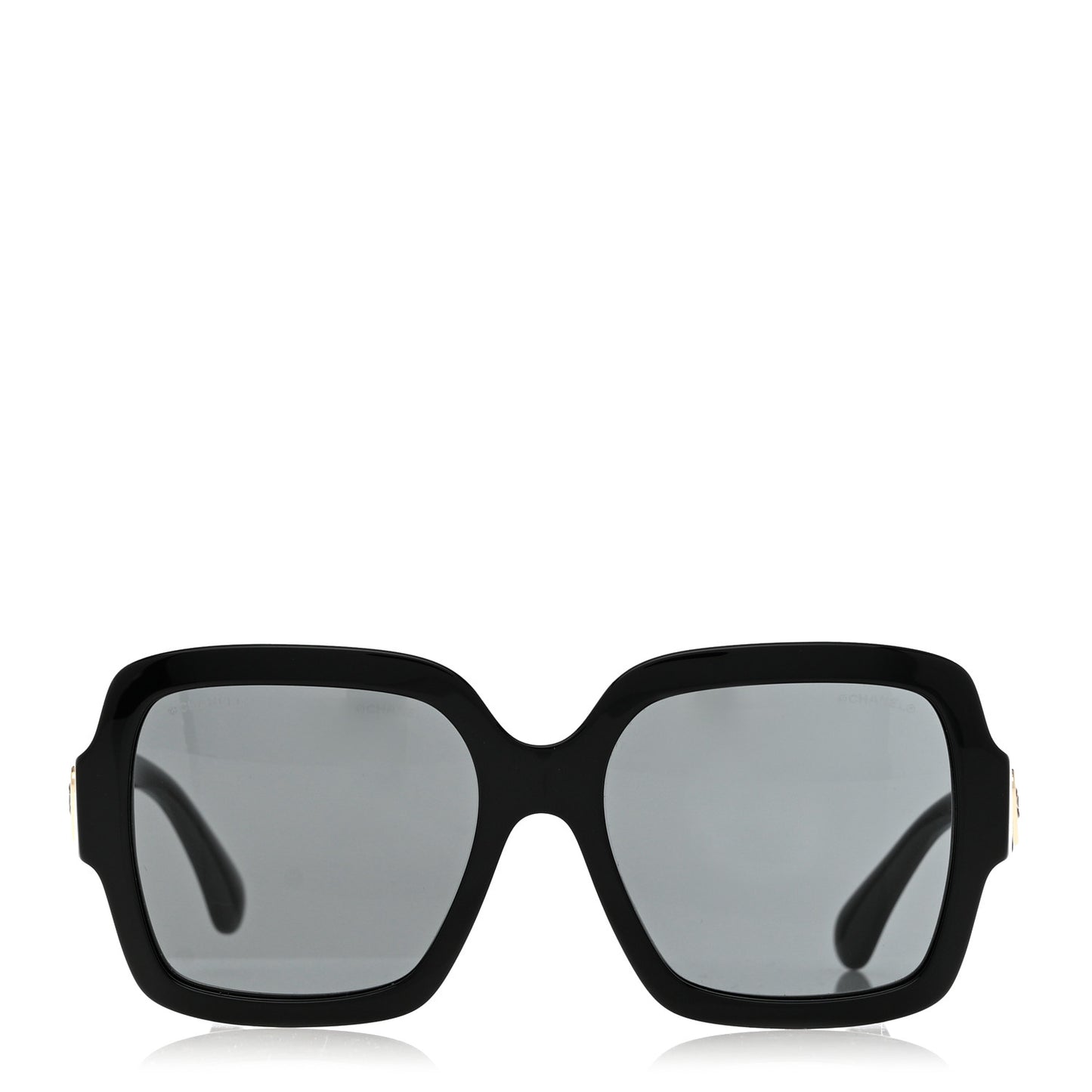 Acetate Square Heart Sunglasses 5479 Black