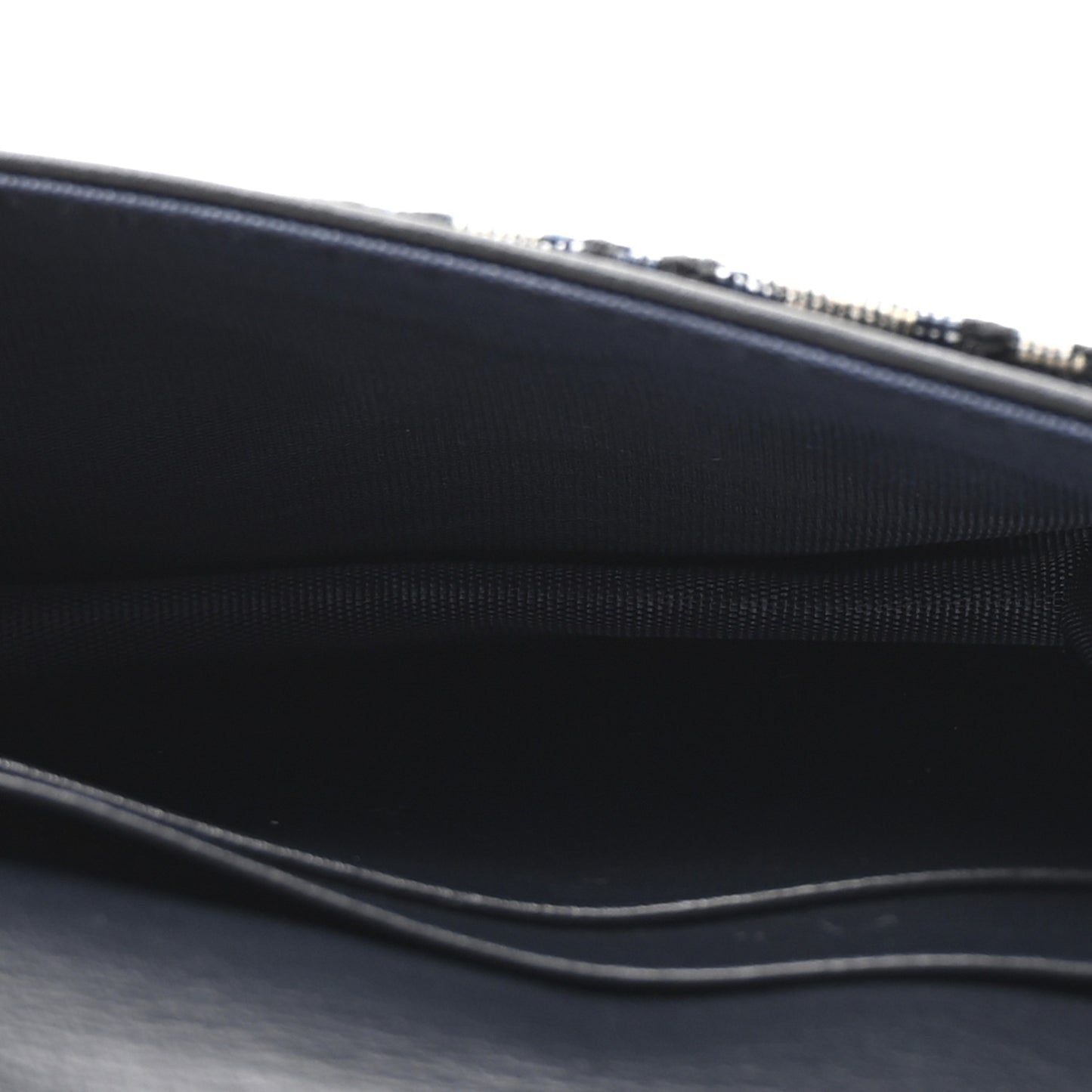 Oblique Saddle Card Holder Blue