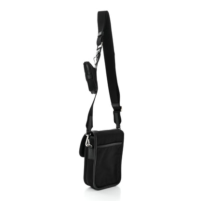 Prada Re-Nylon Saffiano Mini Pocket Single Snap Buckle Messenger Bag Black 3 of 9