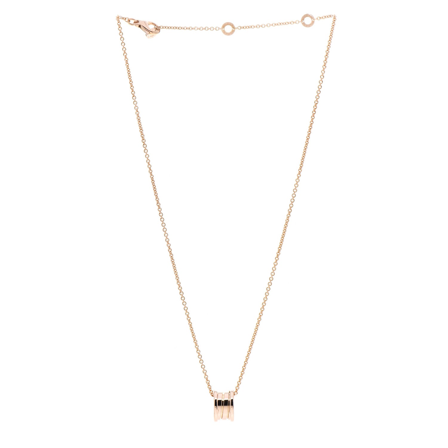 Bulgari 18K Rose Gold B.Zero1 Pendant Necklace 3 of 7