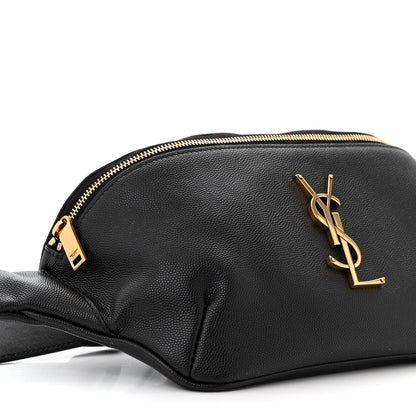 Saint Laurent Grain De Poudre Monogram Belt Bag Black 9 of 11