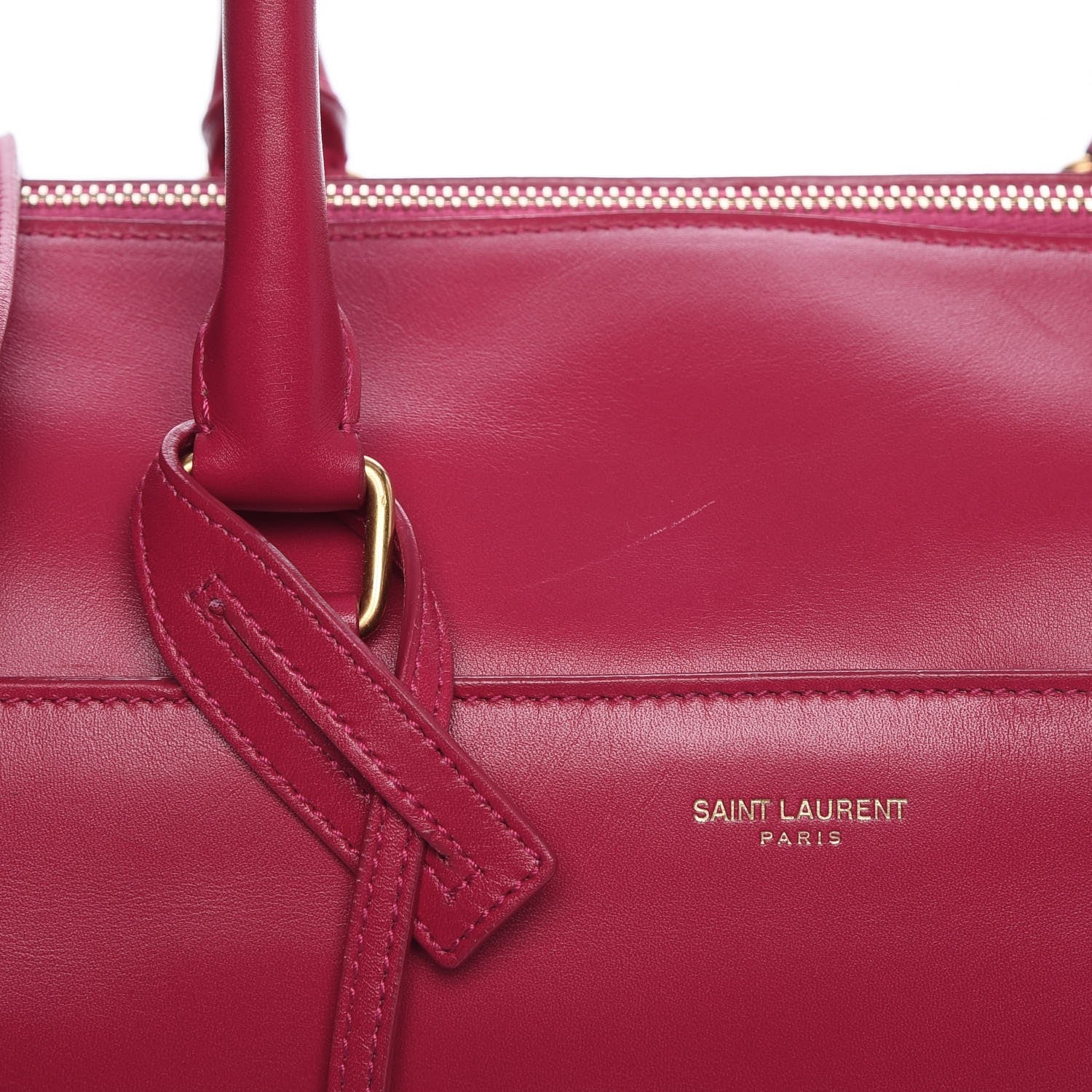 Saint Laurent Calfskin Classic Duffle 6 Fuchsia 11 of 16
