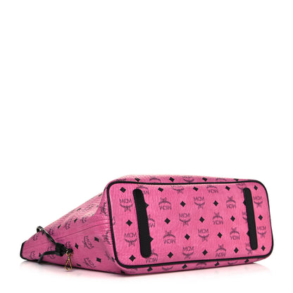 MCM Visetos Medium Reversible Liz Shopper Tote Pink 4 of 25