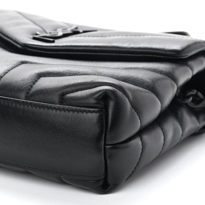 Saint Laurent Calfskin Y Quilted Monogram Toy Loulou Crossbody Bag Black 7 of 11