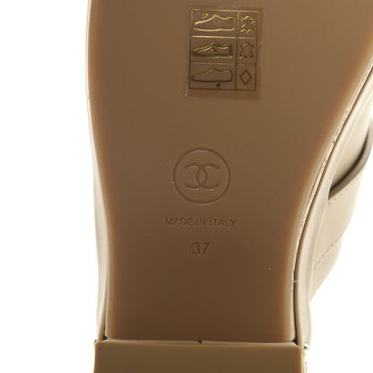 Chanel Calfskin CC Turn Lock Clogs 37 Beige 7 of 8