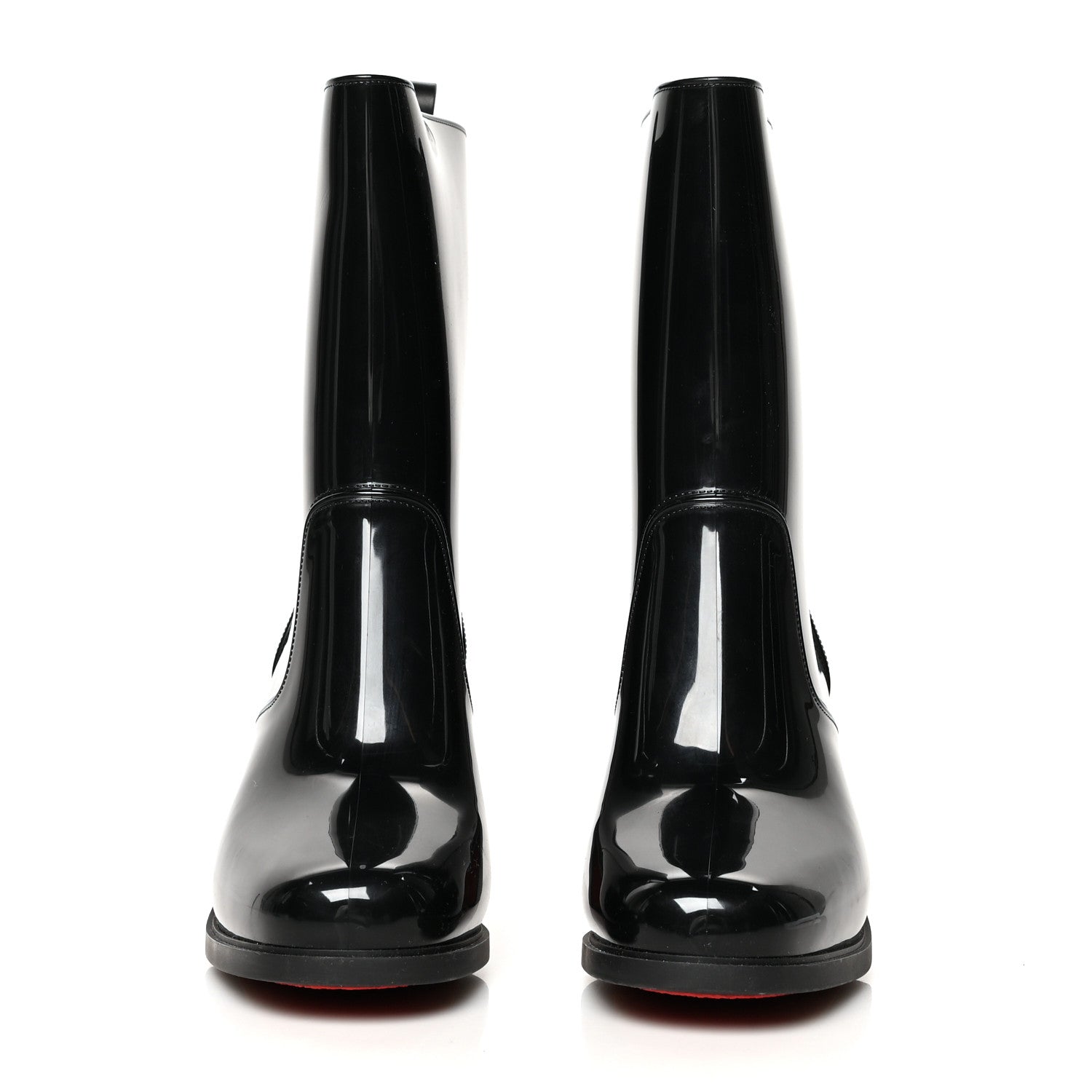 Christian Louboutin Recycled PVC Calfskin Loubirain 70 Boots 40 Black 2 of 7
