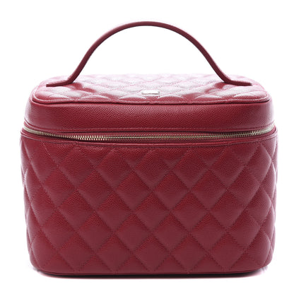 Chanel Caviar Quilted Large Vanity Pouch Red 1 of 10