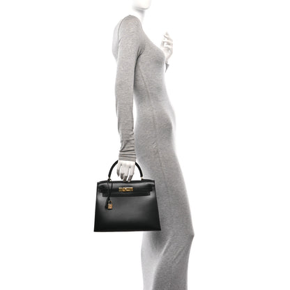 Hermes Box Kelly Sellier 28 Black 2 of 10