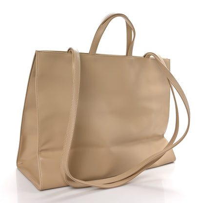 Telfar Vegan Leather Large Shopping Bag Cream 3 of 8