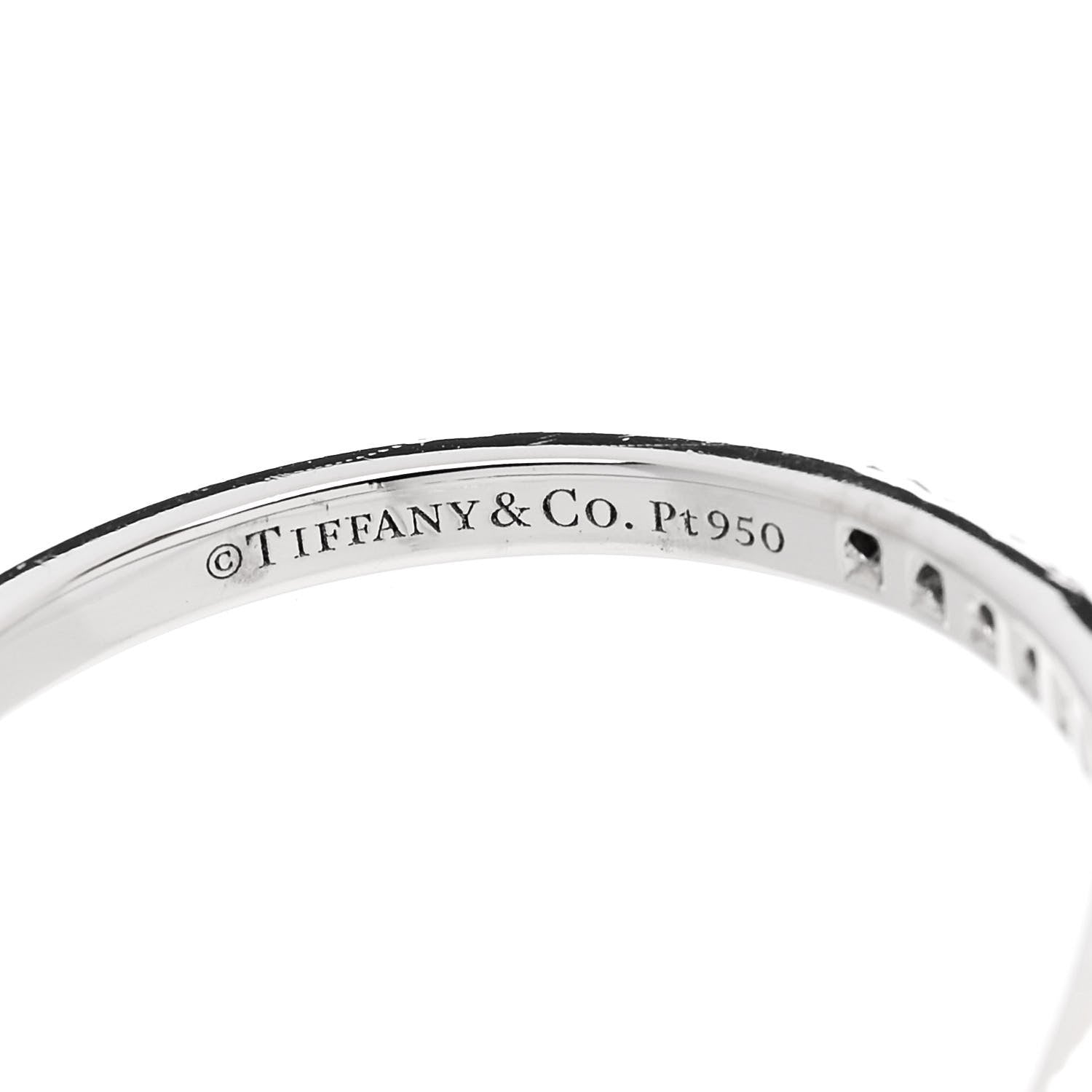 Tiffany Platinum Diamond Soleste V Band Ring 59 8.75 4 of 5