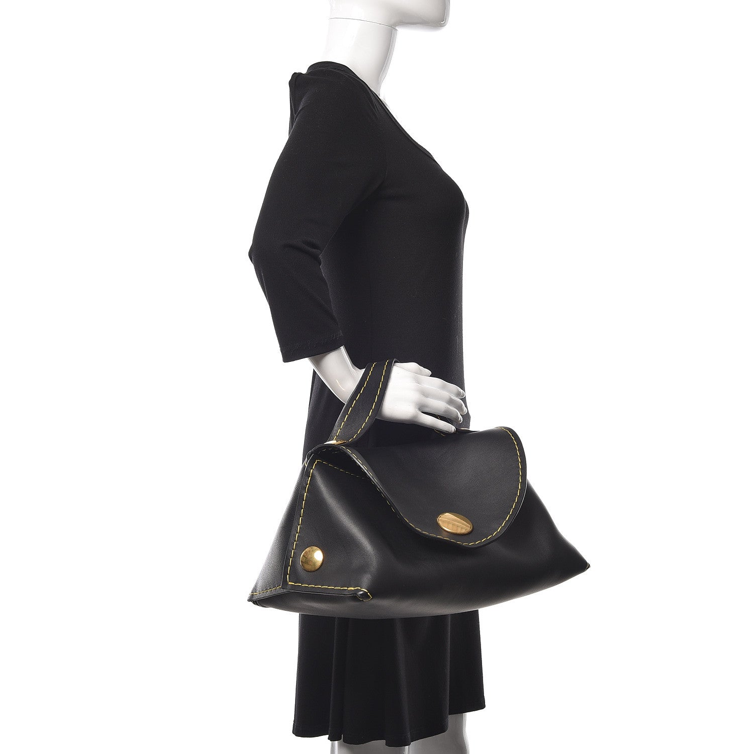 Celine Calfskin Orb Bag Black 2 of 10