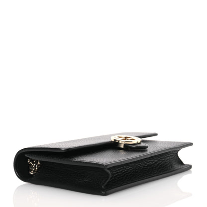 Gucci Dollar Calfskin Interlocking G Chain Wallet Black 4 of 13
