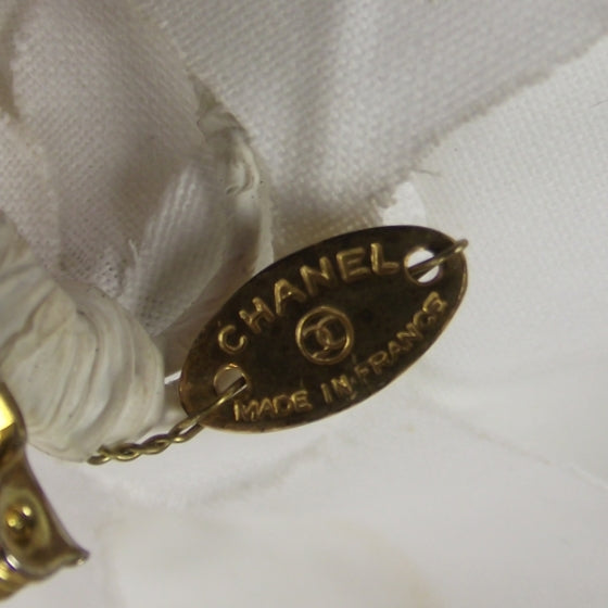 Chanel Fabric Camellia Flower Brooch White 4 of 4