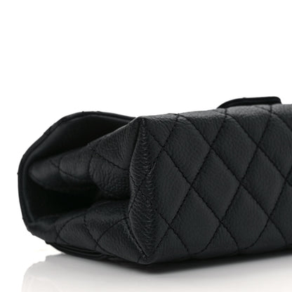 Chanel Grained Calfskin Quilted 2.55 Reissue Flap Belt Bag Clutch Black 8 of 9