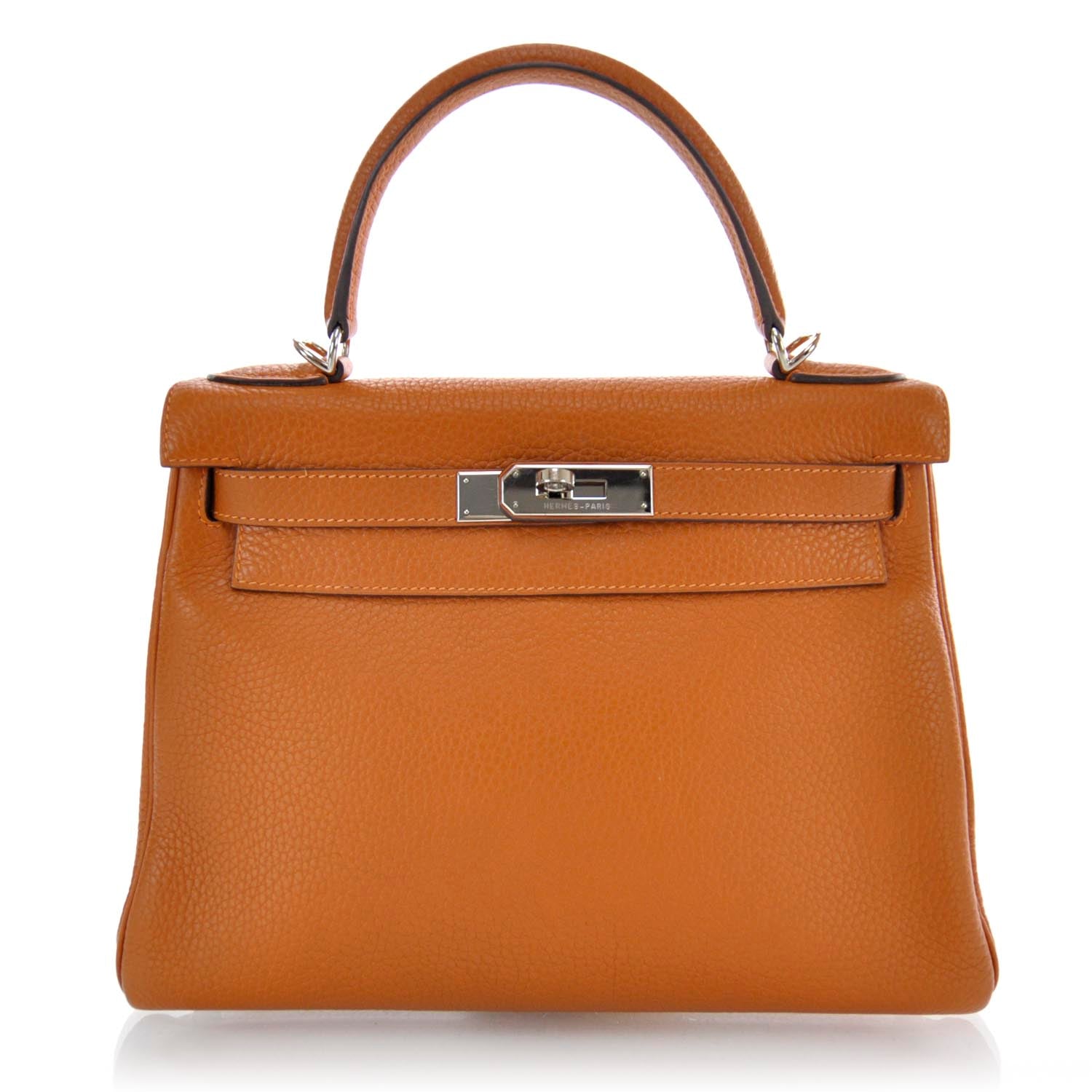 Hermes Clemence Kelly 28 Potiron Orange 1 of 9