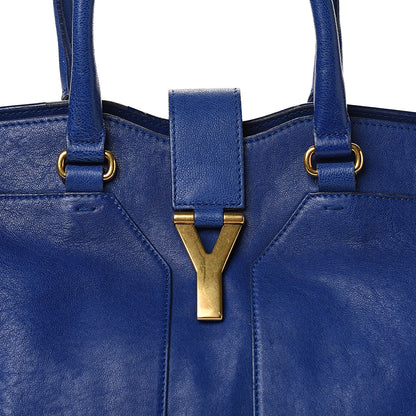 Saint Laurent Sheepskin Medium Cabas ChYc Blue 12 of 13