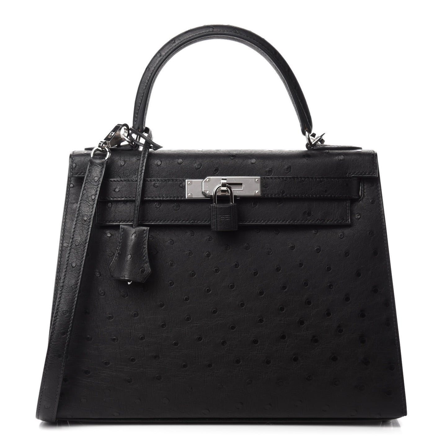 Ostrich Kelly Sellier 28 Black