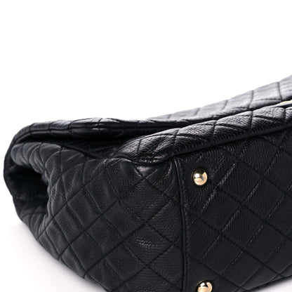 Chanel Calfskin Quilted XXL Travel Flap Bag Navy 8 of 11