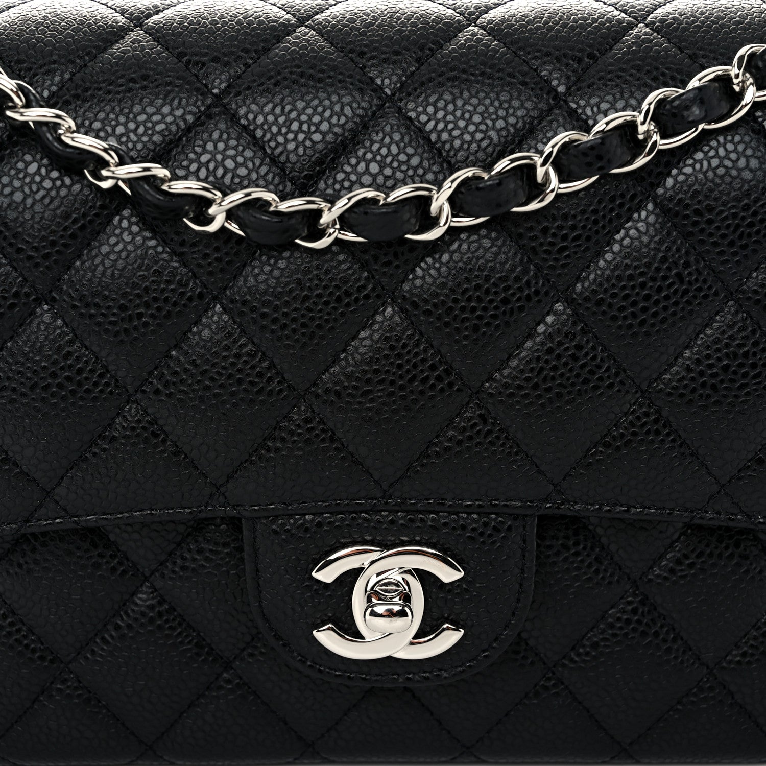 Chanel Caviar Quilted Medium Double Flap Black 8 of 10