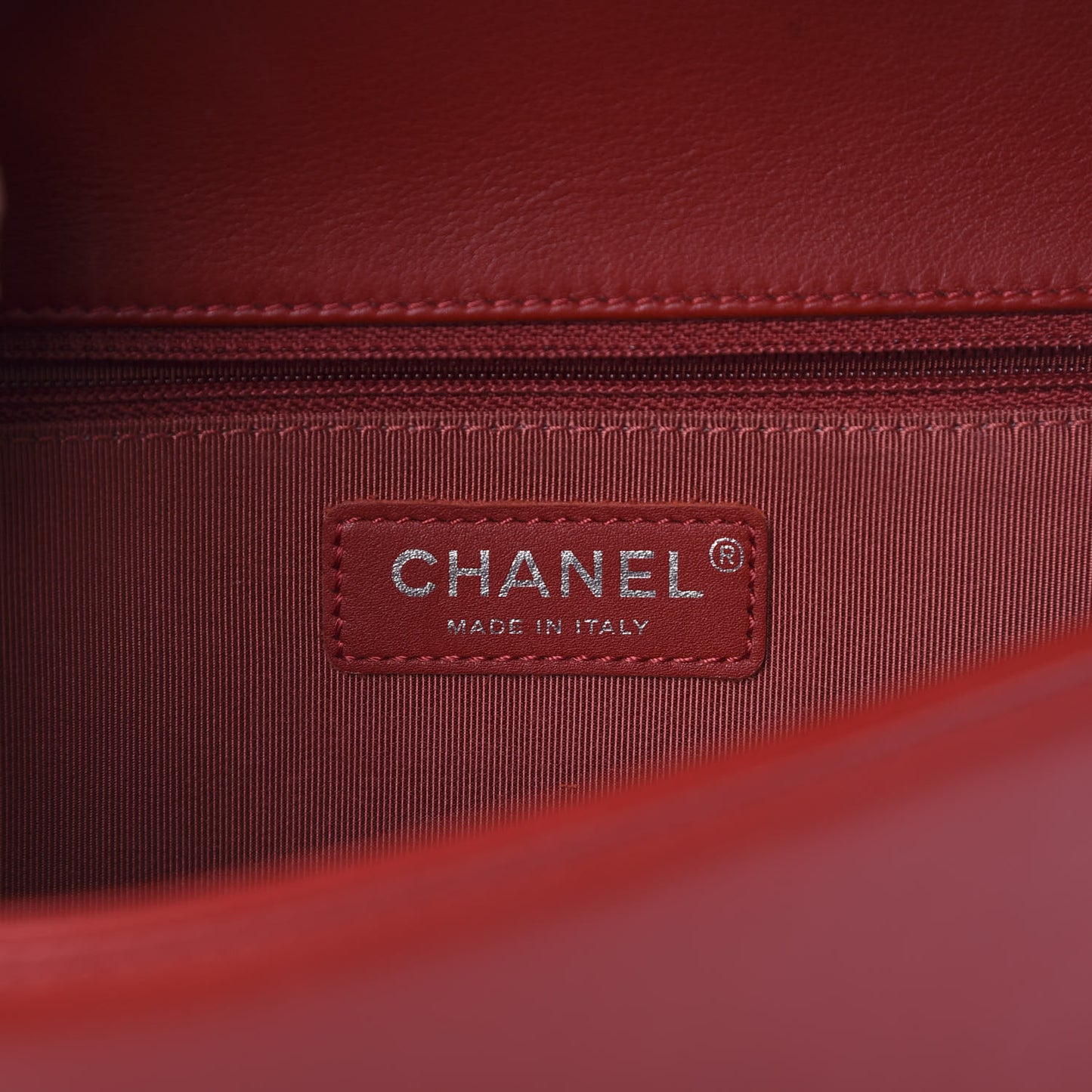 Calfskin Quilted New Medium Boy Flap Red