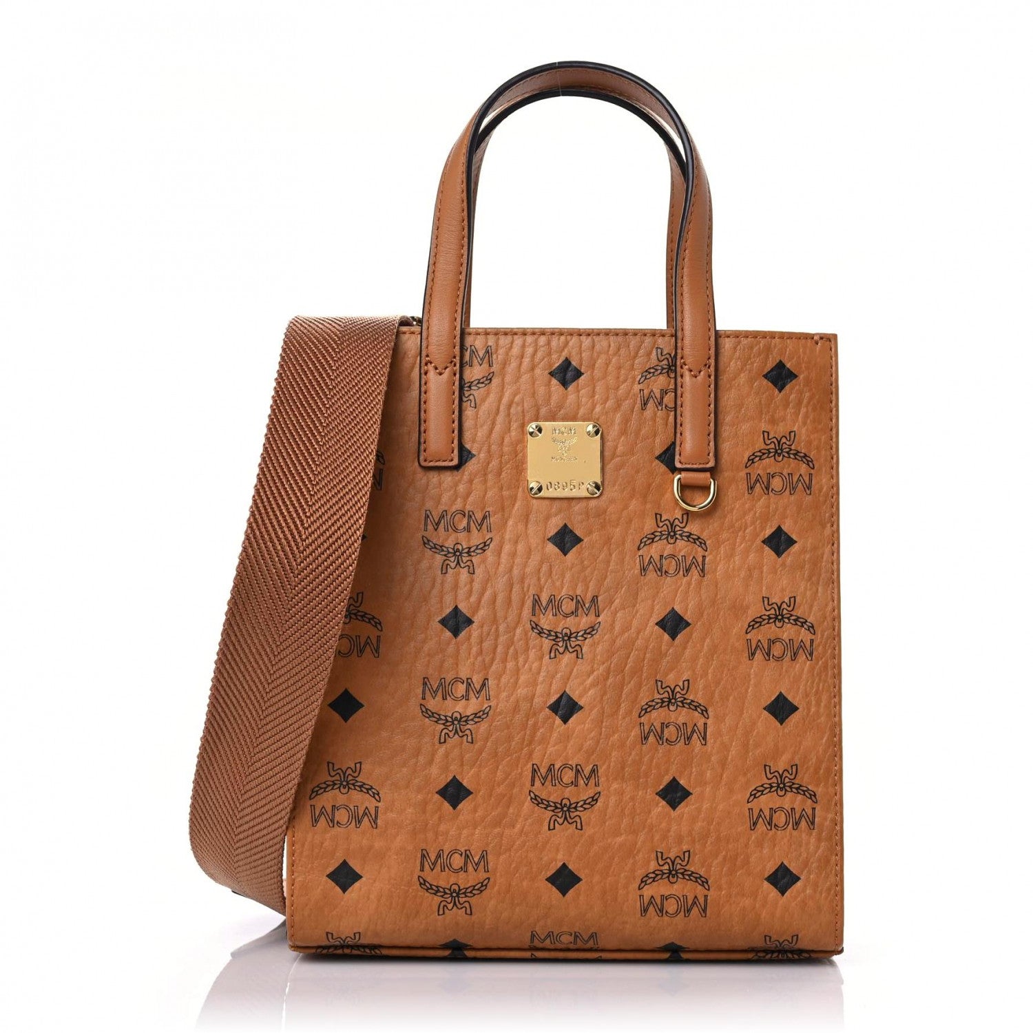 MCM Visetos Aren X-Mini Tote Cognac 1 of 13
