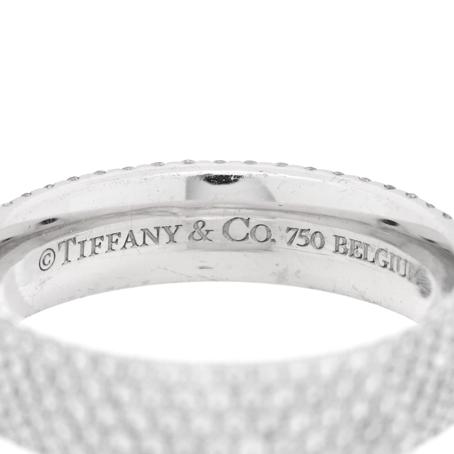 Tiffany 18K White Gold Diamond Metro Five-Row Ring 52 6 4 of 4
