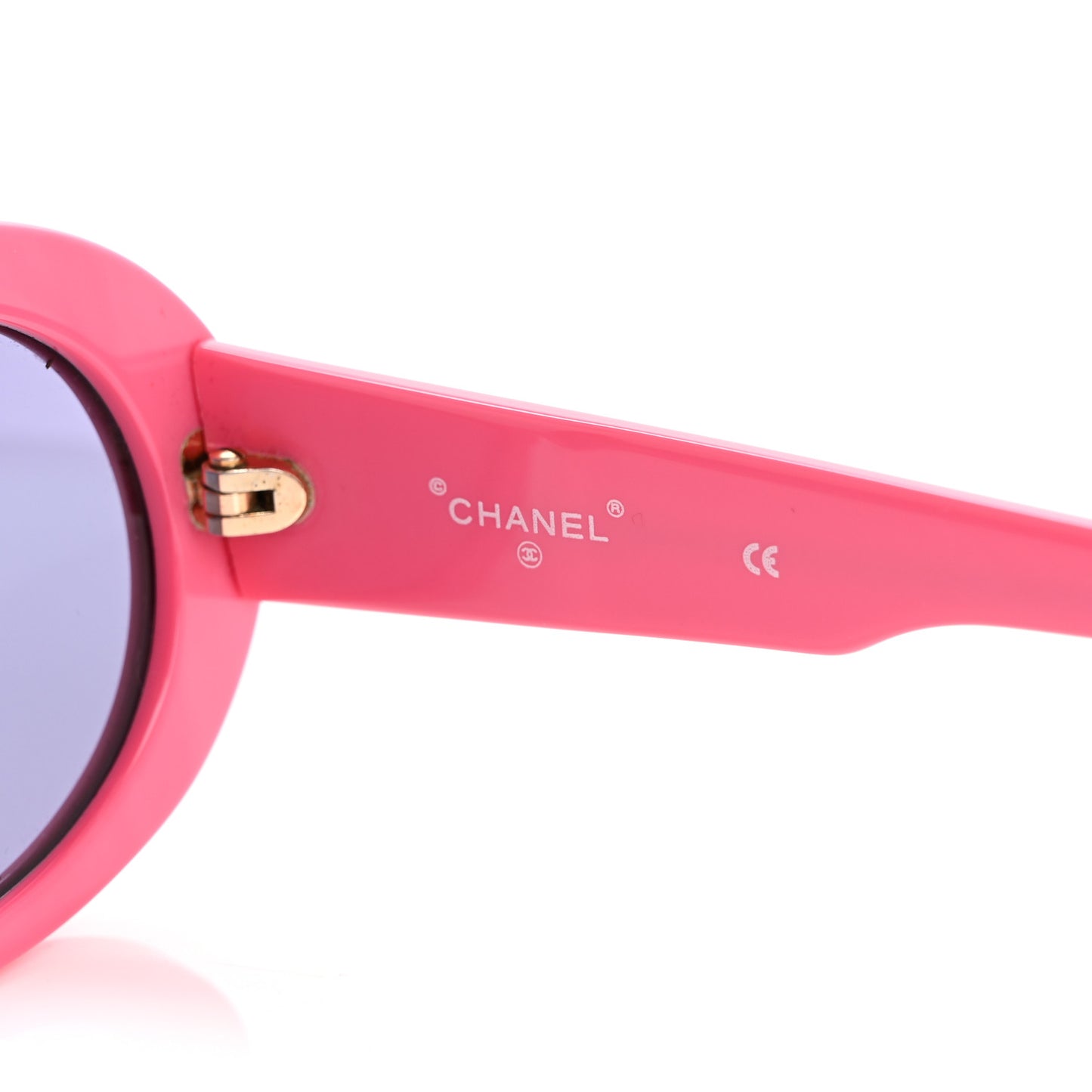 Acetate Crystal Round Sunglasses Pink