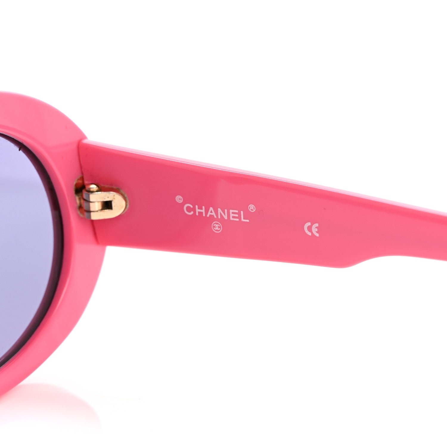 Chanel Acetate Crystal Round Sunglasses Pink 5 of 6