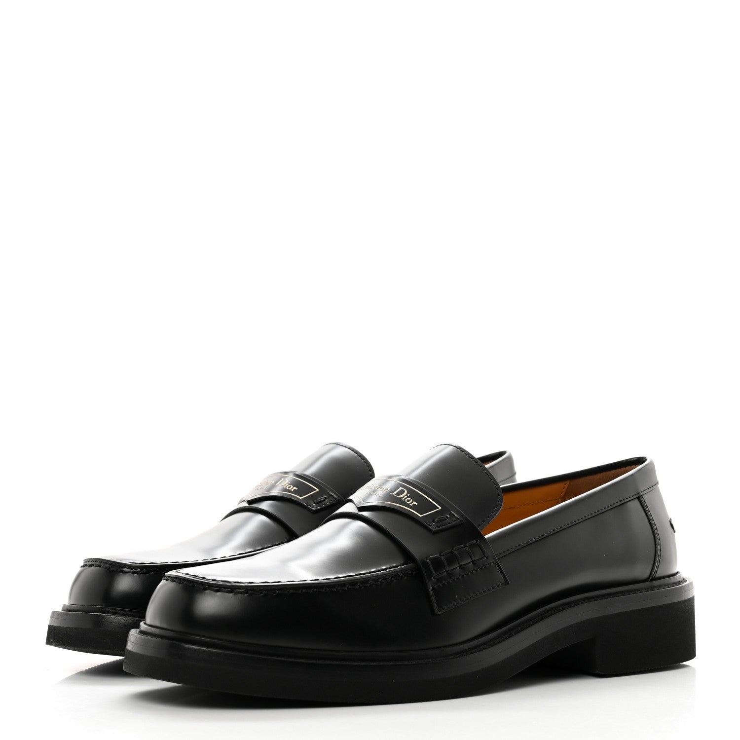 Christian Dior Brushed Calfskin Boy Loafers 40 Black 3 of 8