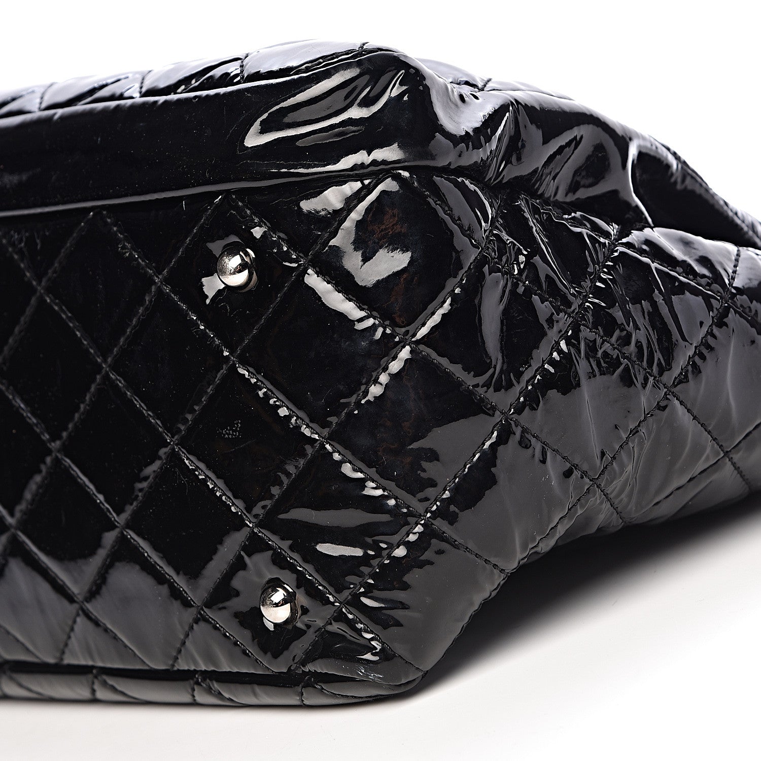 Chanel Patent Quilted Large Chic and Glitter Tote Black 11 of 12