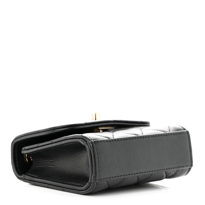 Chanel Lambskin Quilted Mini Trendy CC Chain Wallet Black 4 of 12