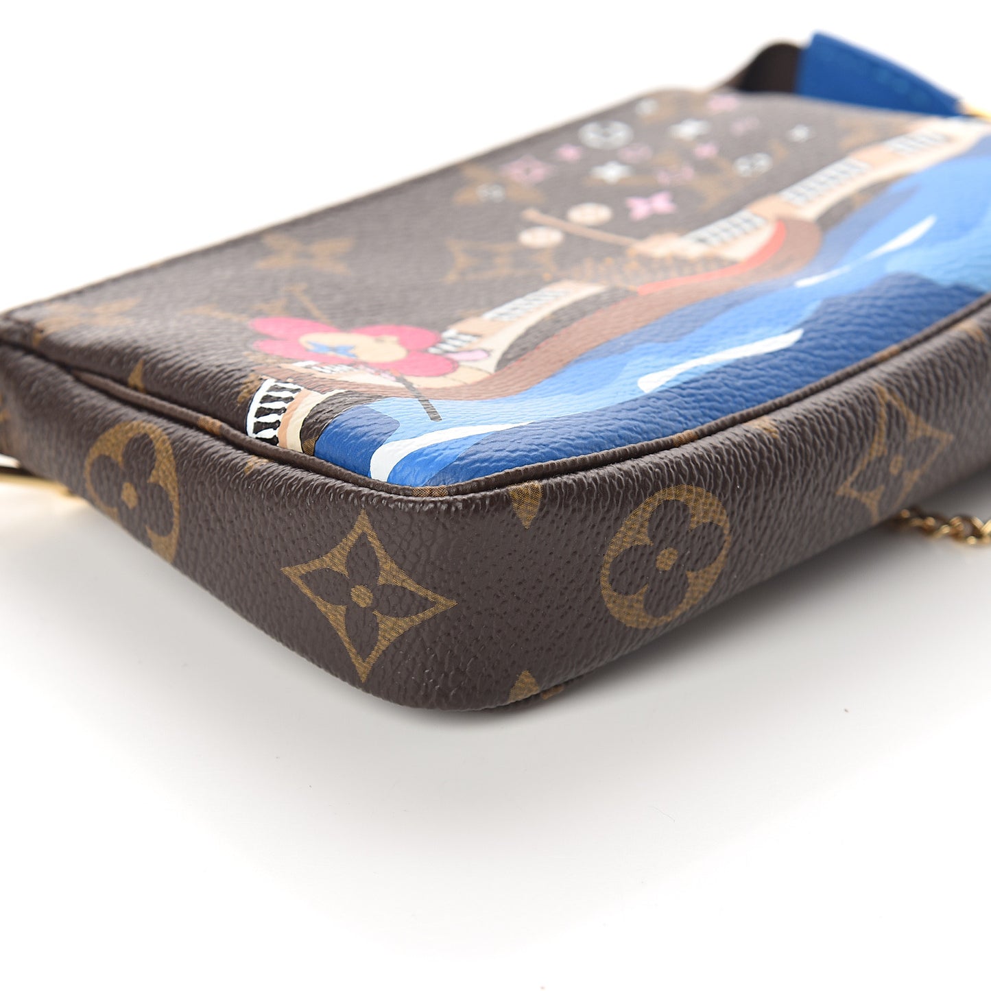 Monogram 2019 Christmas Animation Mini Venice Pochette Accessories Blue