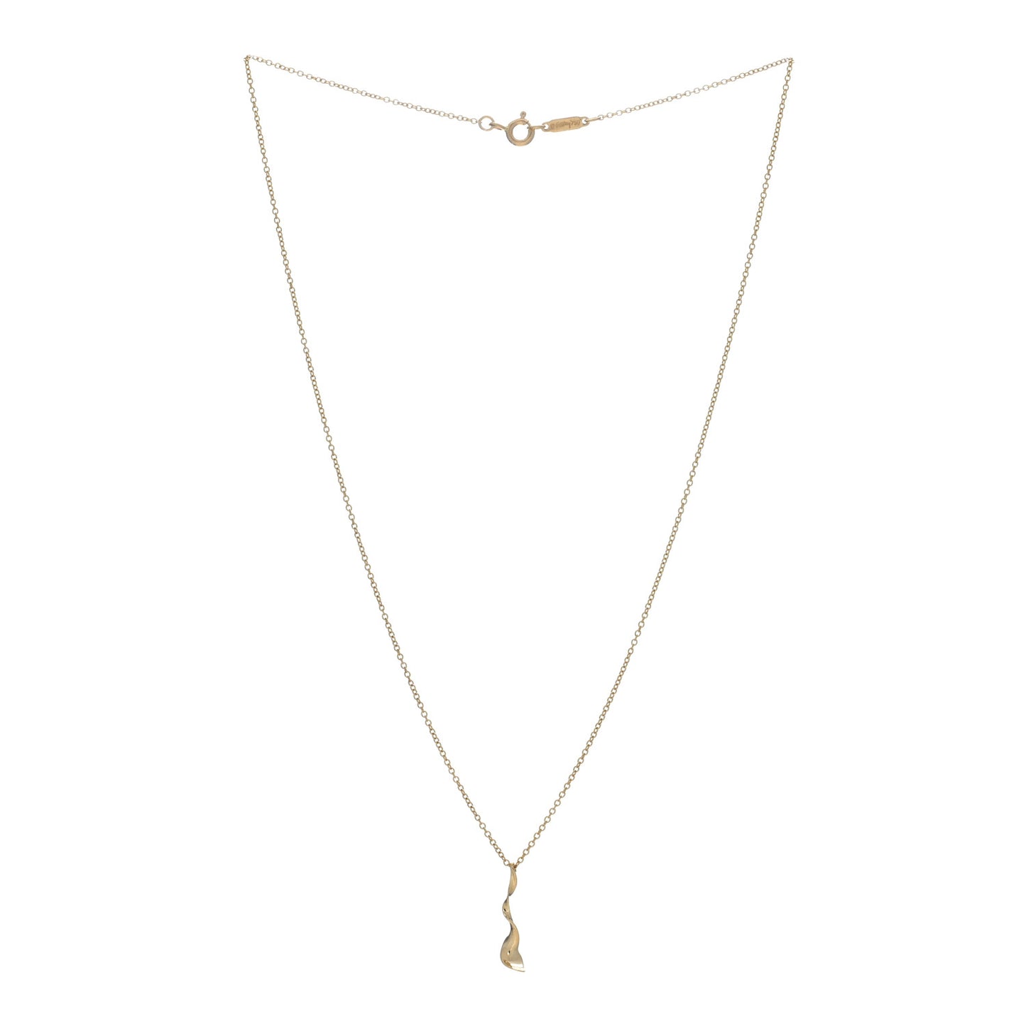 18K Yellow Gold Frank Gehry Orchid Pendant Necklace