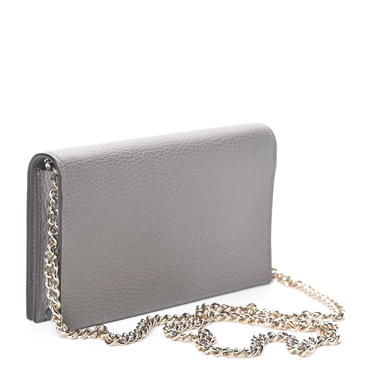 Dollar Calfskin Medium Betty Chain Wallet Loess